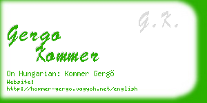 gergo kommer business card